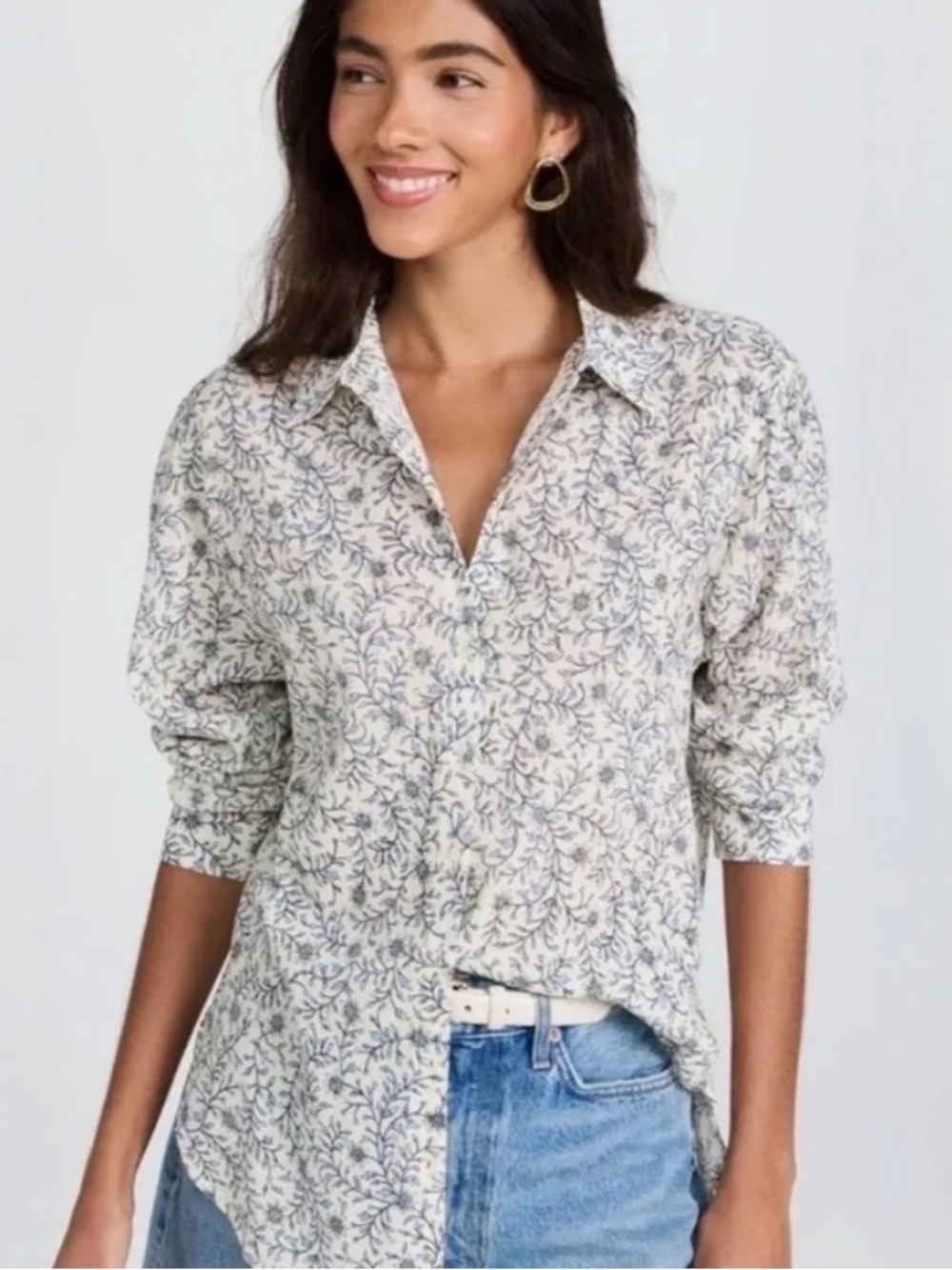 Xirena Cotton Beau Shirt Long Sleeve Button Front
